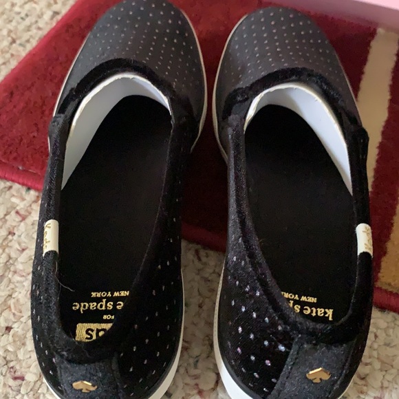 Kate Spade Velvet Glitter Triple Decker Shoes - Picture 7 of 13
